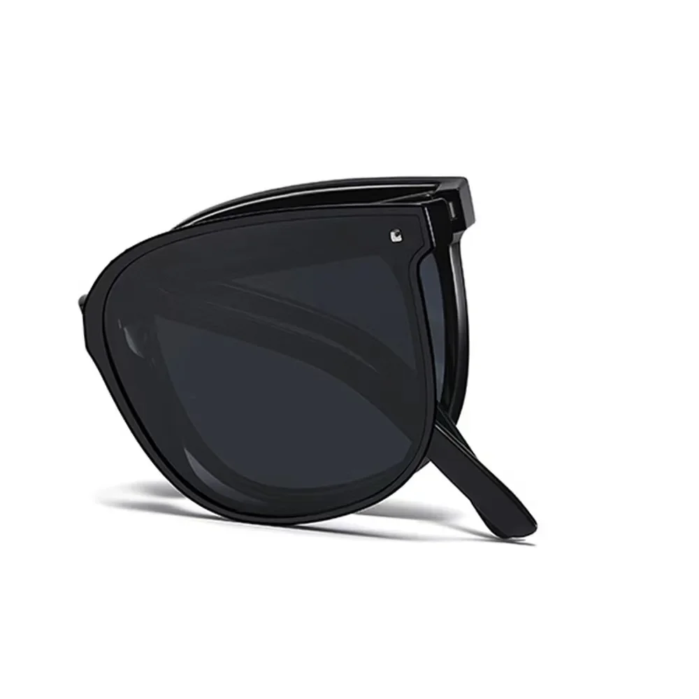 نظارات شمسية قابلة للطي مع حقيبة للنساء ، نظارات شمسية ، نظارات مستقطبة ، وسادة هوائية ، موضة ، أشعة تحت البنفسجية