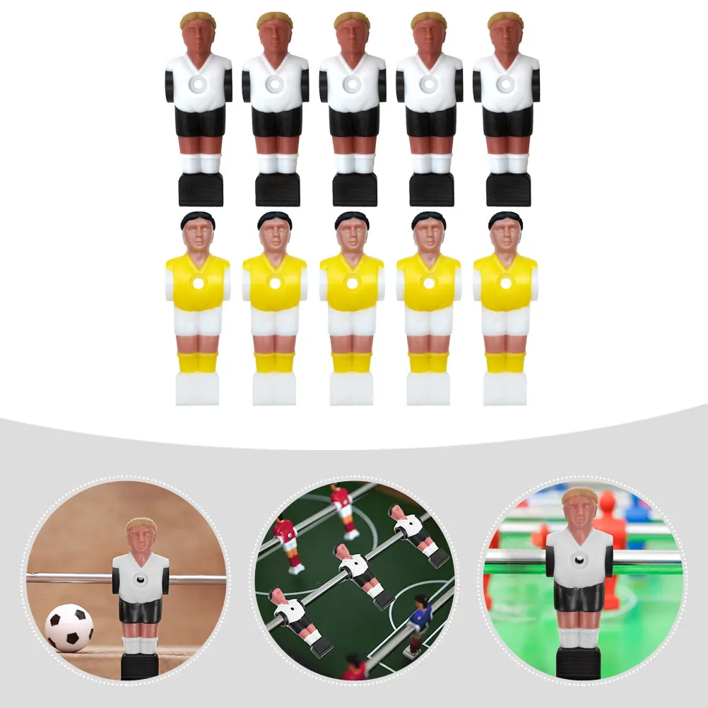 

10pcs Foosball Player Statue Resin Table Football Accessories Replacement Soccer Player For Standard Tabletop Machines