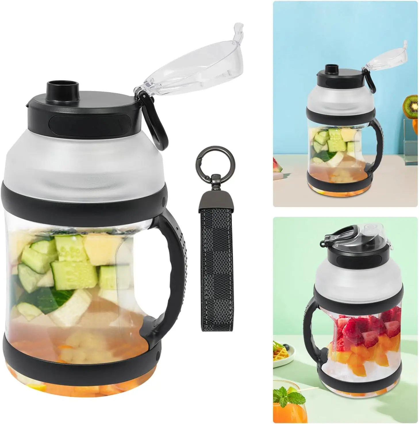

Personal Size Blender, Portable Blender with 6 Blades, 18000 RPM Copper Motor, 2L Capacity, USB Type-C Charging, to-Go Lid, Idea