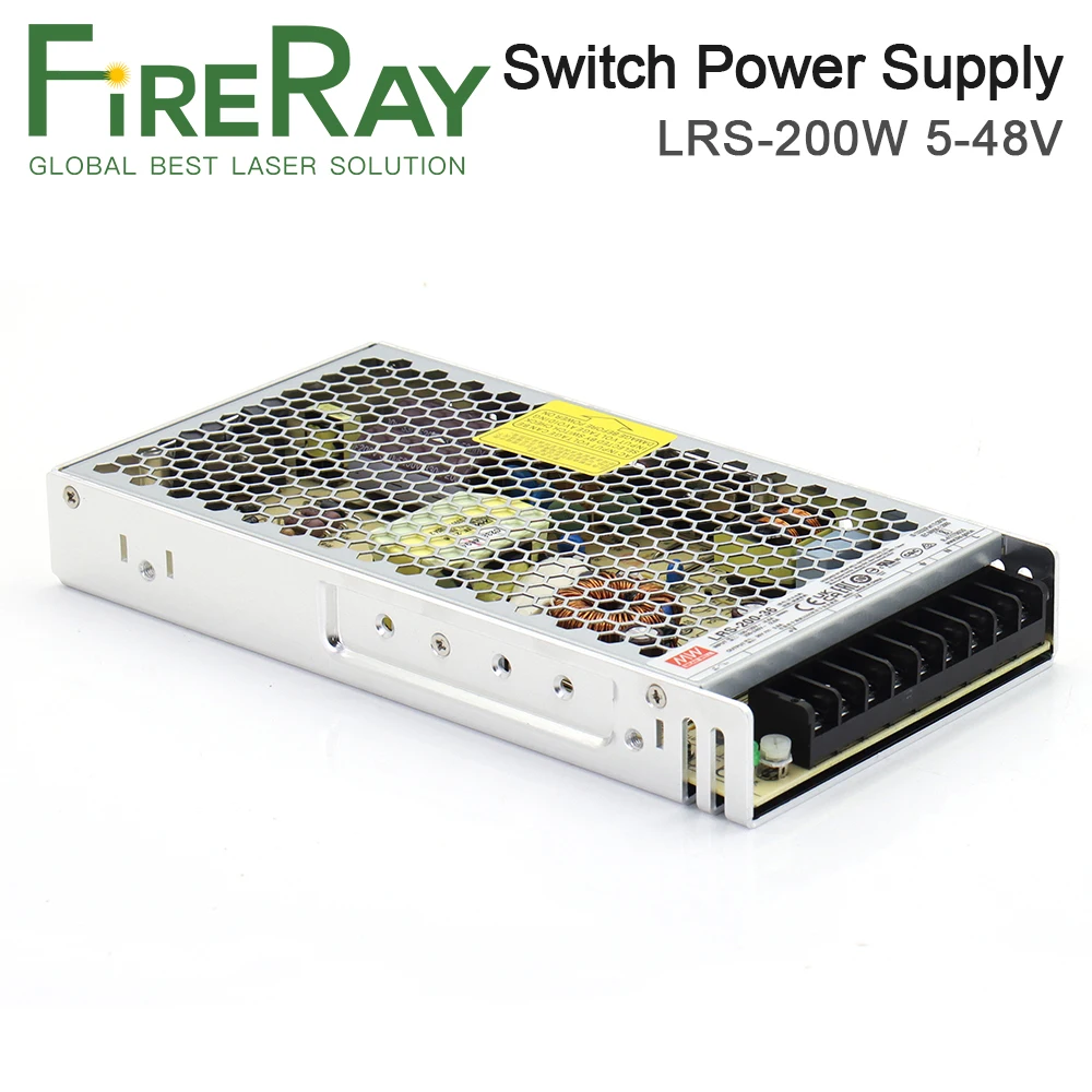 

FireRay Original Meanwell LRS 200W Single Output Switch Power Supply 5V 12V 24V 36V 48V 200W