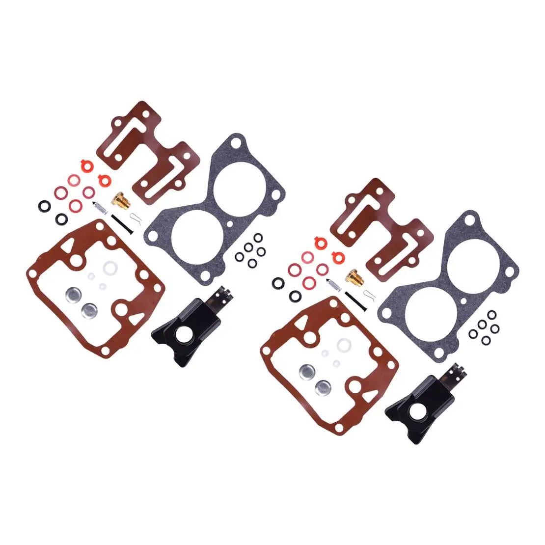 435443 439076 18-7046 2 Sets Carburetor Repair Rebuild Kits 390055 392550 398526 Fit for Johnson Evinrude V4 V6 Crossflow 434888
