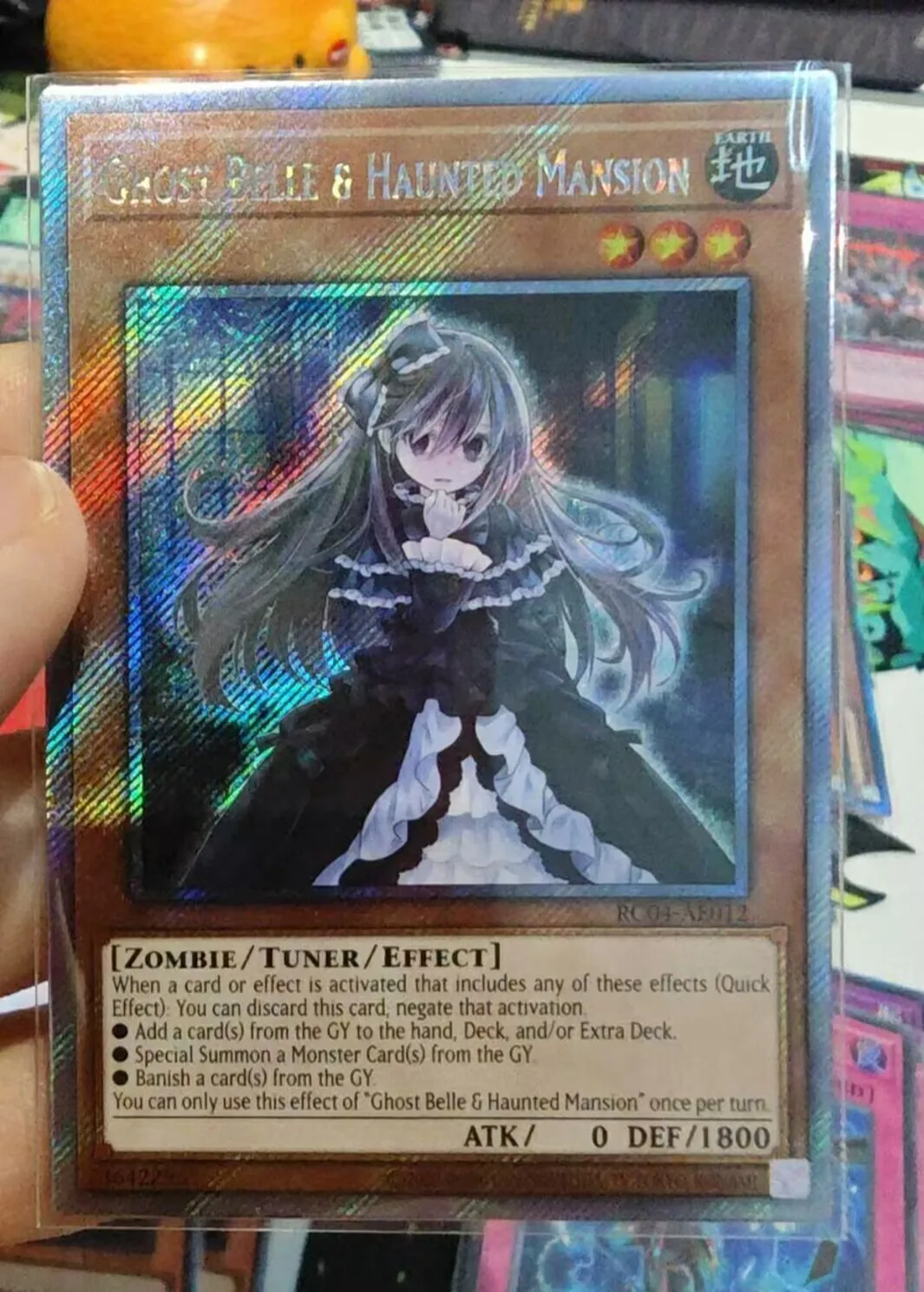 

Yugioh KONAMI Duel Monsters RC04-AE012 Ghost Belle & Haunted Mansion Extra Secret Rare Asian English Collection Mint Card