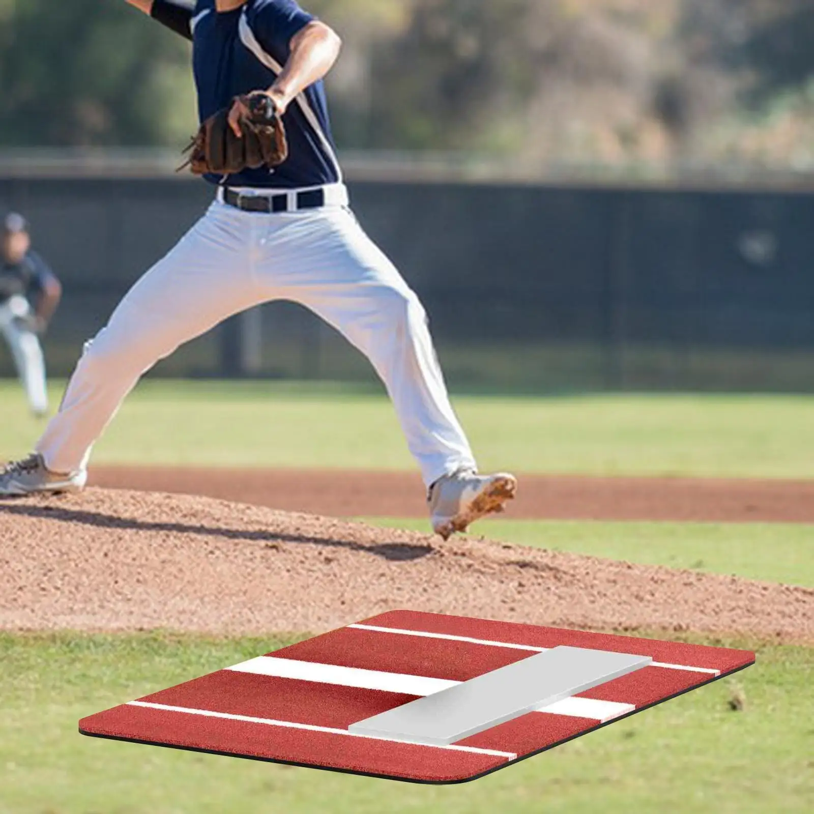 Baseball Pitching Mat Pad Antifade Softball Hitting Mat Pitcher Practice Mat