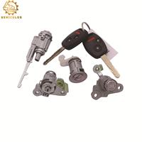 72145-SAA-G02 72185-SLN-A01 72145SAAG02 4PCS Ignition Cylinder and Door Lock Set With Remote Key Shell For Honda Fit 04-08