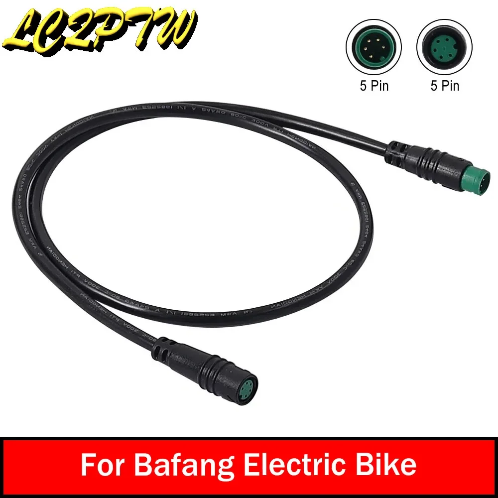 Waterproof 5Pin Male To Female M/F Extension Cable for Bafang Electric Bike Display Connector Mid Motor Extension Cables Parts