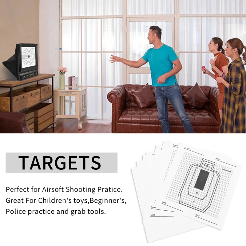 

A57T Outdoor Portable Targets for Reusable Bb & Pellet with Trap Net Catcher