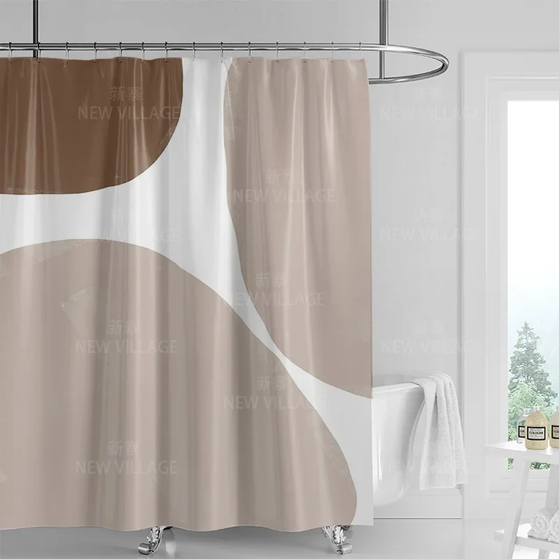 Tenda da doccia con graffiti geometrici astratti Tenda da doccia per tende da bagno in tessuto impermeabile vento minimalista nordico 180x200