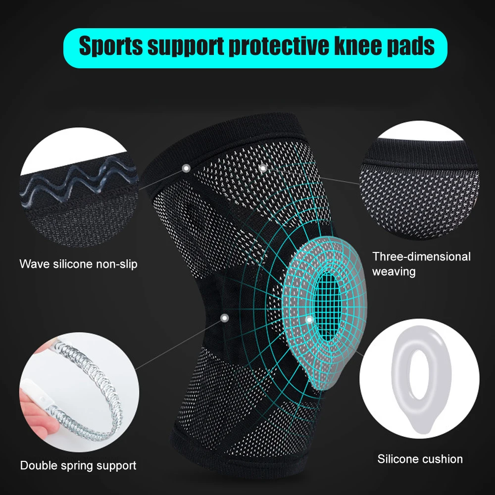 2Pcs Knee Braces for Knee Pain Support with Patella Gel Pad Side Stabilizers,Knee Pads for Running ACL Injury Recovery Men Women