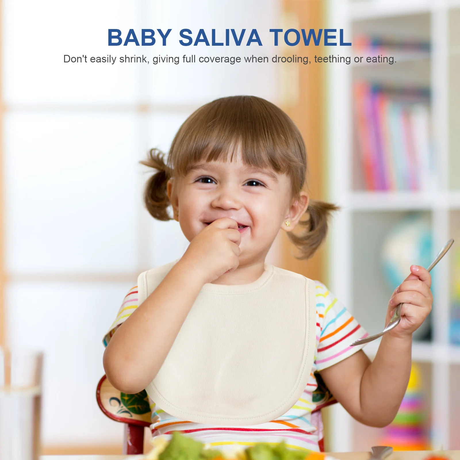 

8pcs Absorbent Drool Bibs Infant Toddler Cotton Teething Eating Bib Washable Reusable Drooling Protection Baby Bibs