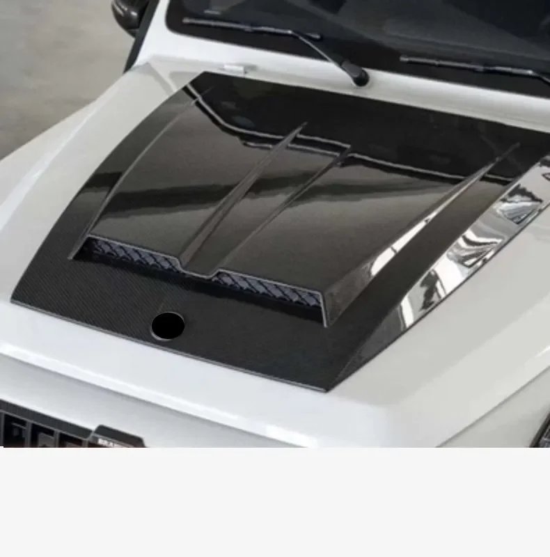 

Carbon Fiber Hood Resin Bonnet Cover for Mercedes-Benz G W463g 350g 55g 63g 500g Upgraded to Babos 19