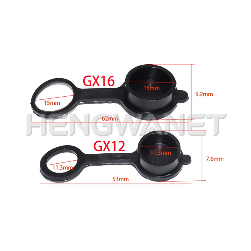 5pcs GX12 GX16 Aviation Circular Plug Socket Waterproof Dust Cap Welding Cable Connectors Rubber Protective Cover