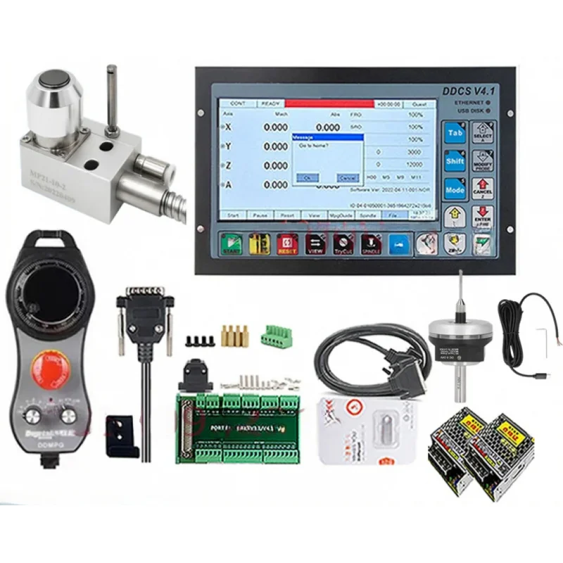 Ddcs V4.1 3-axis 4-axis Cnc Controller Kit G-code Cnc Control System Supports Mpg Tool Setting Instrument Mp21-10-2, 3d Probe