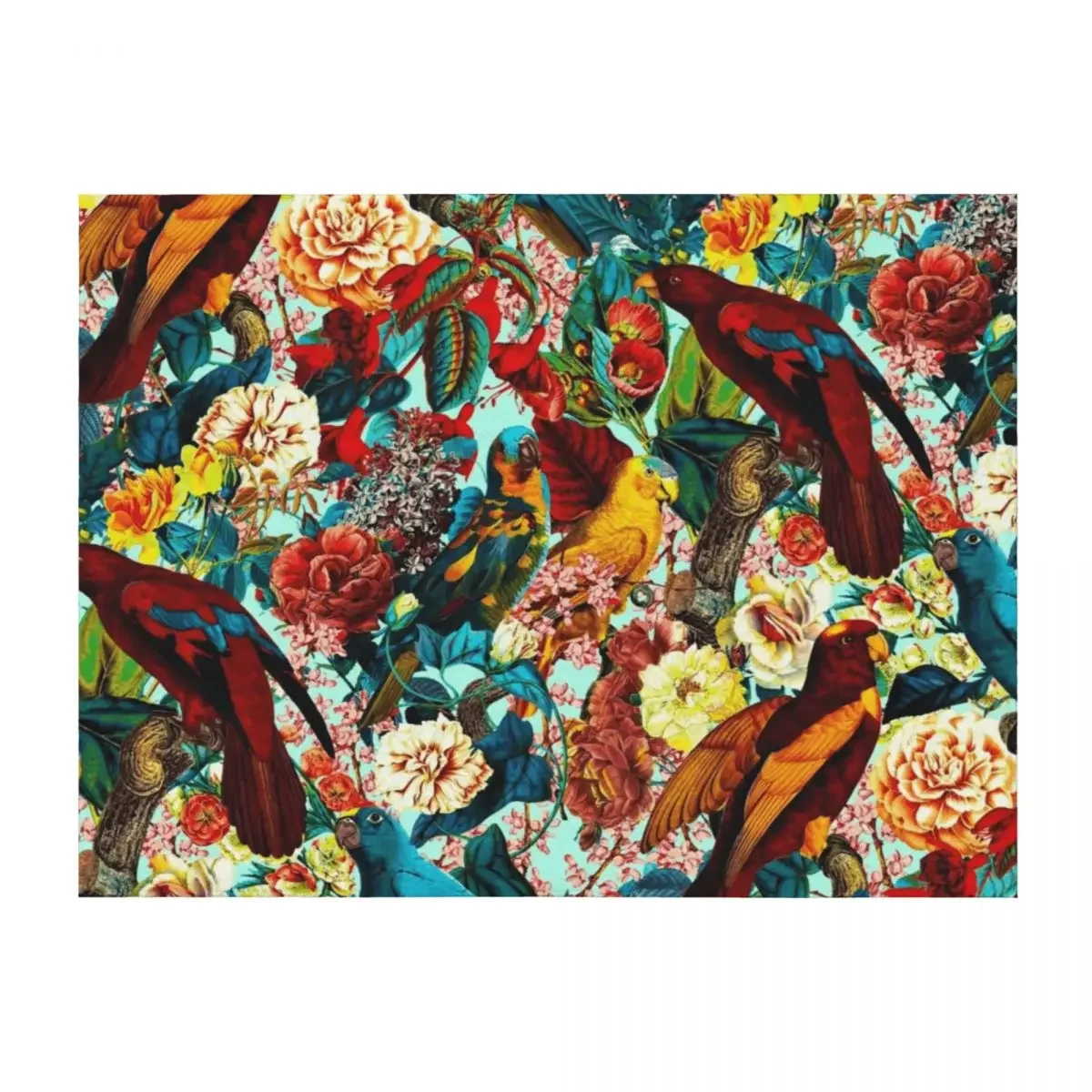 

FLORAL AND BIRDS XV Throw Blanket Polar Furrys warm winter Sofa Blankets