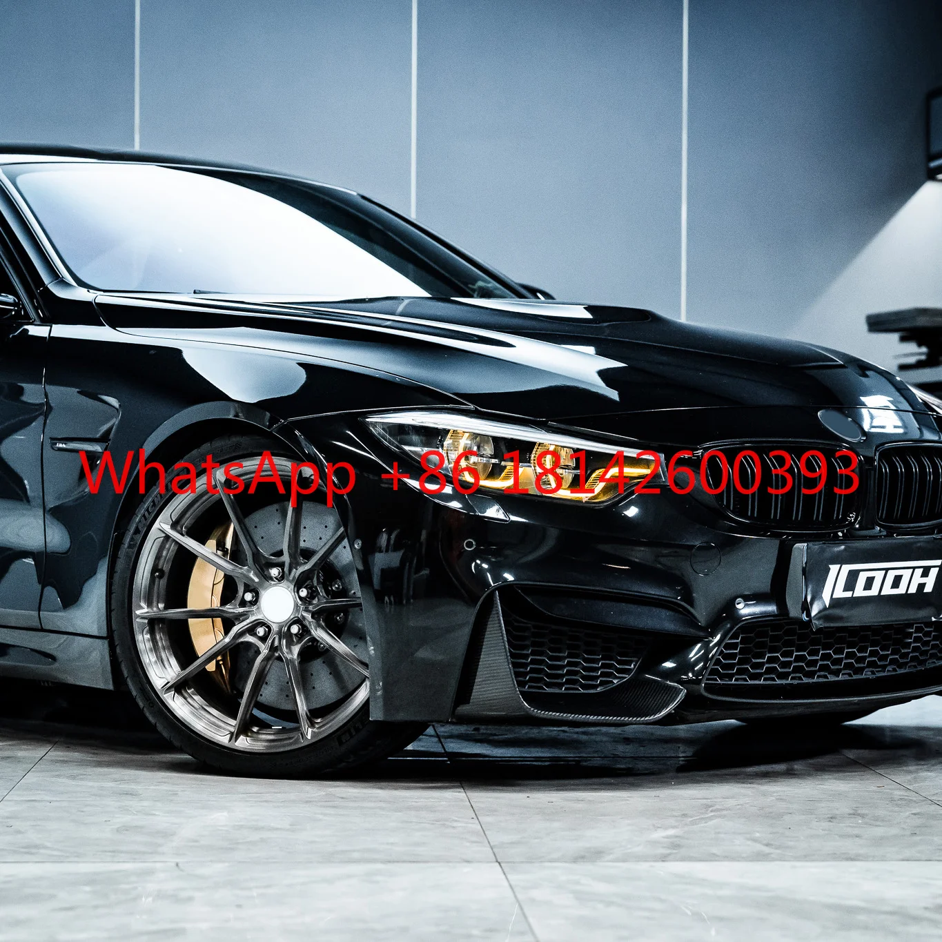 Custom Color Coated Slotted Rear Carbon Ceramic Brake Disc Big Brake Kit Ten Piston Front Four Piston Rear Brake Caliper  Rotor
