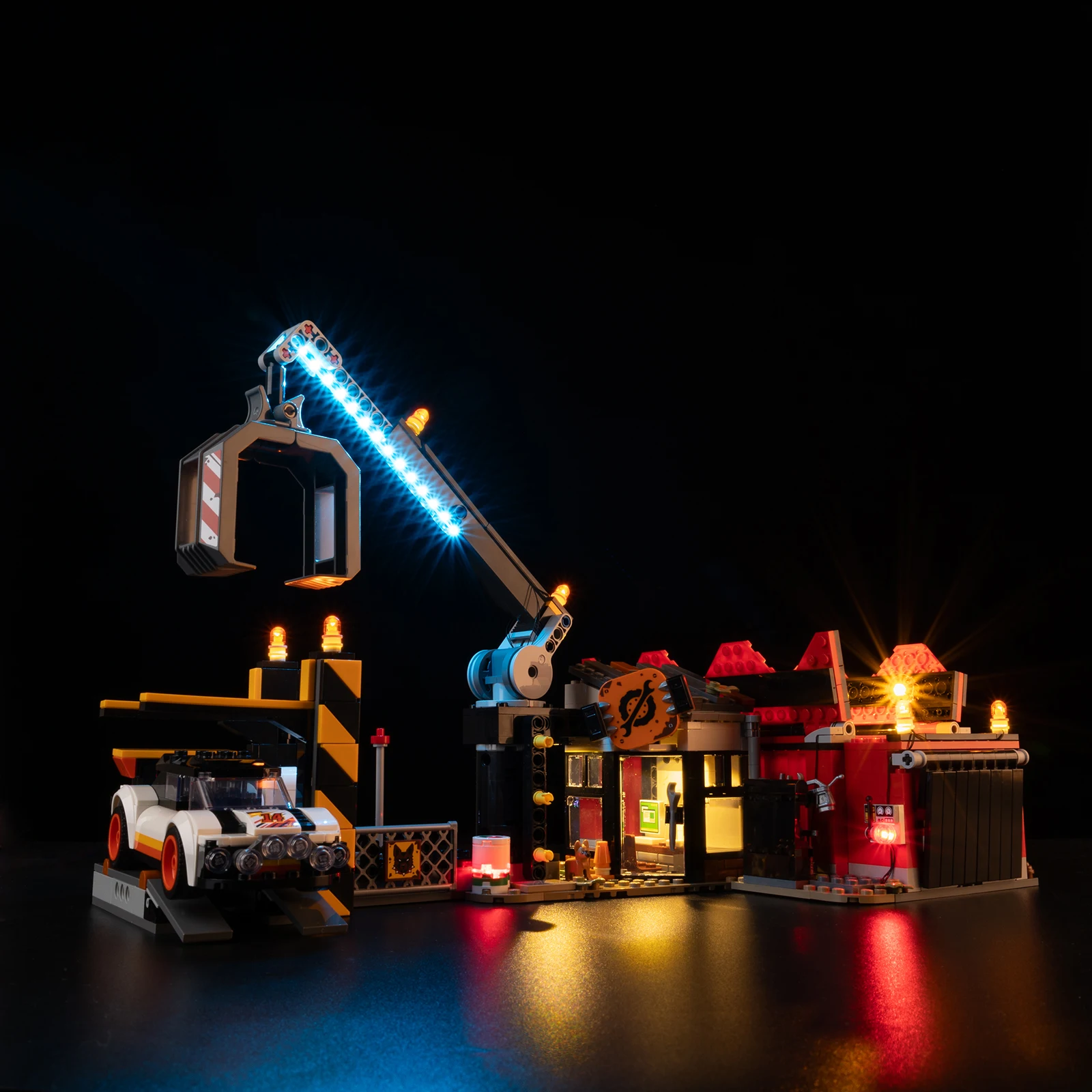 LED Light Kit for Scrapyard with Cars 60472 Model Toy Set Not Include Building Blocks