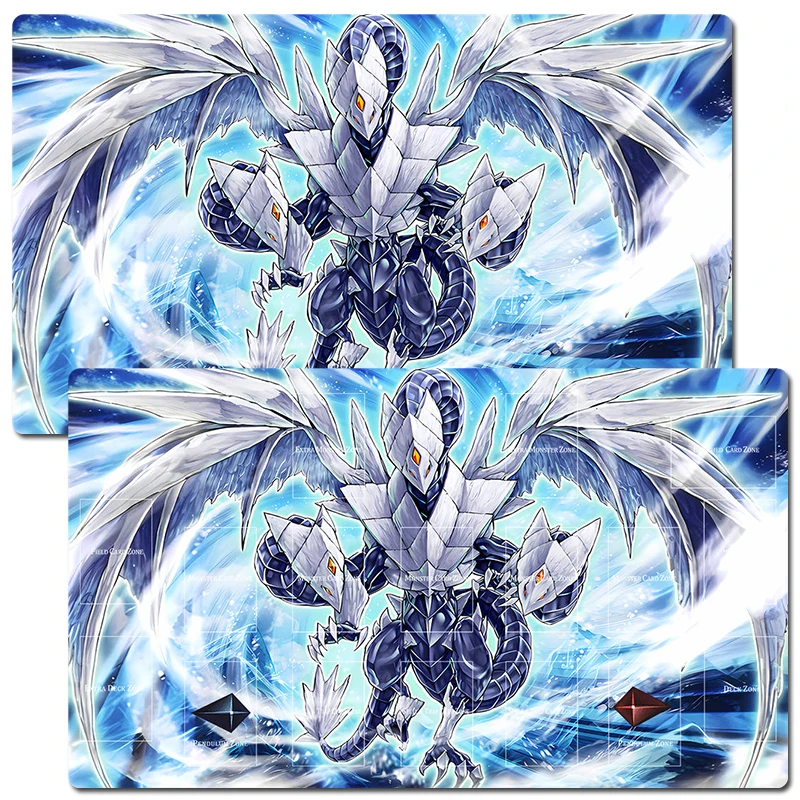 

YuGiOh Trishula TCG CCG Playmat Trading Card Game Mat Table Desk Gaming Play Mat Mouse Pad 60x35cm Free Bag