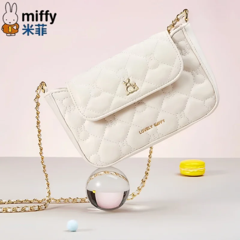 

Сумка через плечо Miffy Lingge: Новая модная сумка-кроссбоди с цепочкой для повседневного использования, простая и стильная, коллекционная серия, подарок