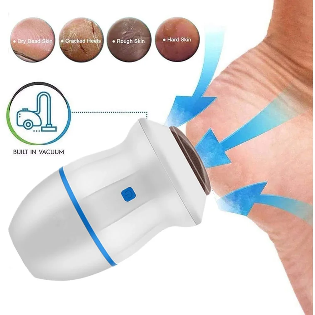 Portable USB Electronic Foot Grinder File, Dual-Speed Callus Remover Pedicure Foot Care Tools for Dead Hard Cracked Dry Skin