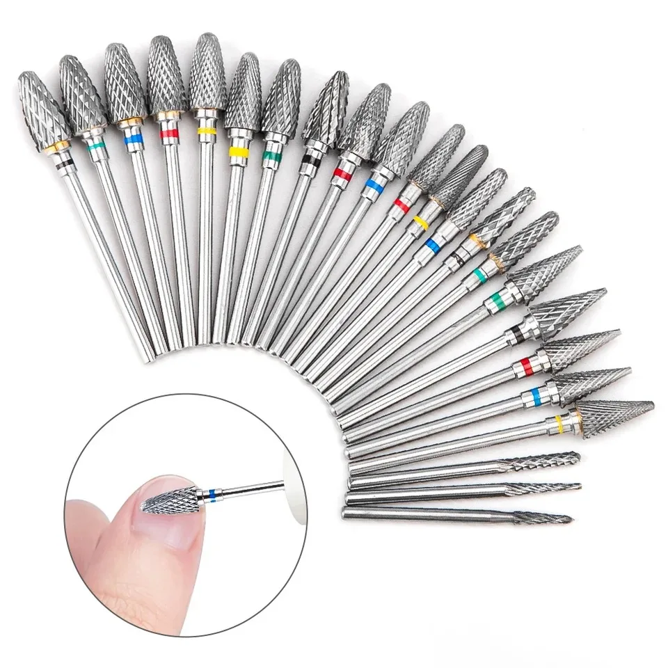 Good Quality Tungsten Carbide Nail Drill Bit Electric Manicure Drills For Milling Cutter Ceramic Nail Burr Pedicure Accessories