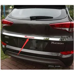 Copertura della decorazione del davanzale della porta del bagagliaio posteriore in acciaio inossidabile di alta qualità per 2015 2016 2017 2018 accessori per auto Hyundai Tucson