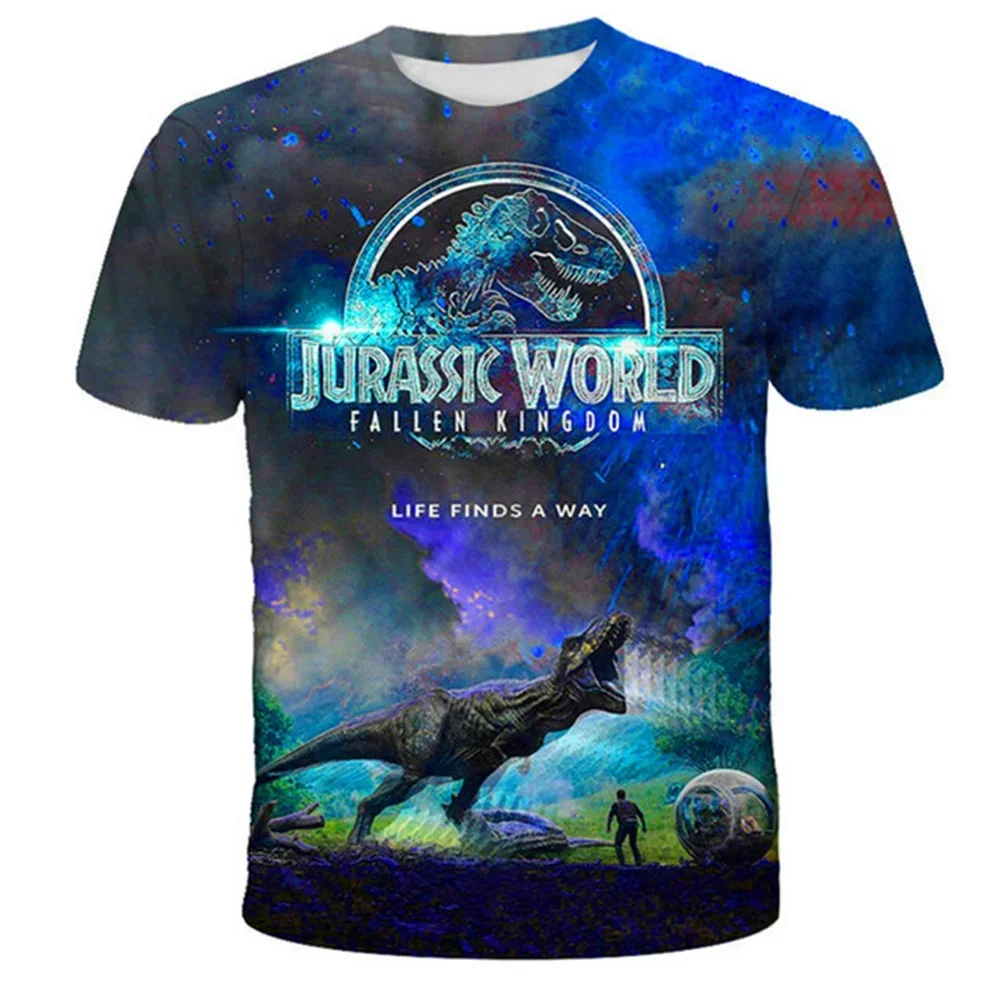 Jurassic World T-Shirt For a Boy Dinosaur T-shirts Girls And Boys Clothes 3 to 14 Ys Kids Fashion Children's Cartoon Clothing