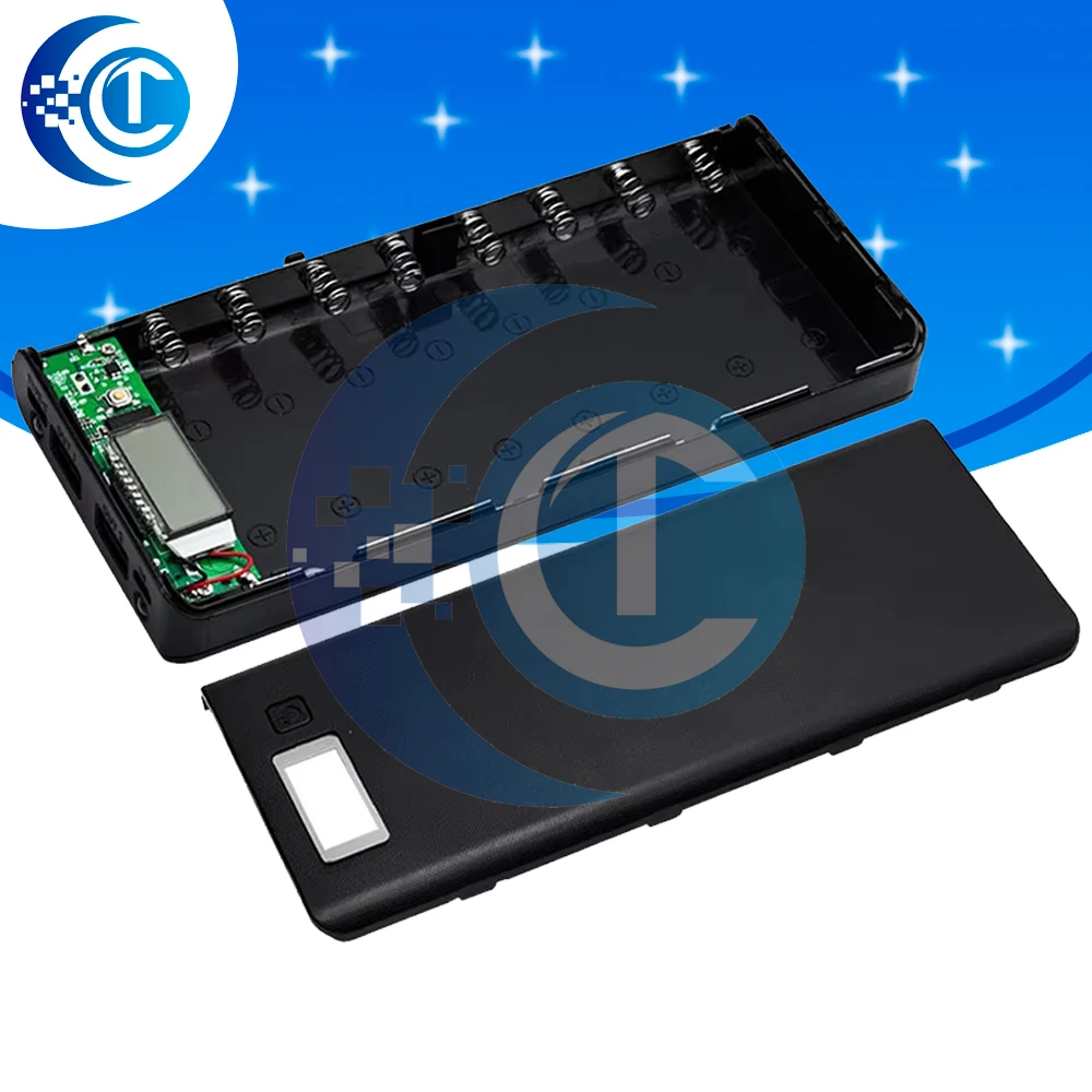 8x18650 DIY Portable Battery Power Bank Shell Case Box LCD Display Powerbank Box For DIY KIT Powerbank 18650