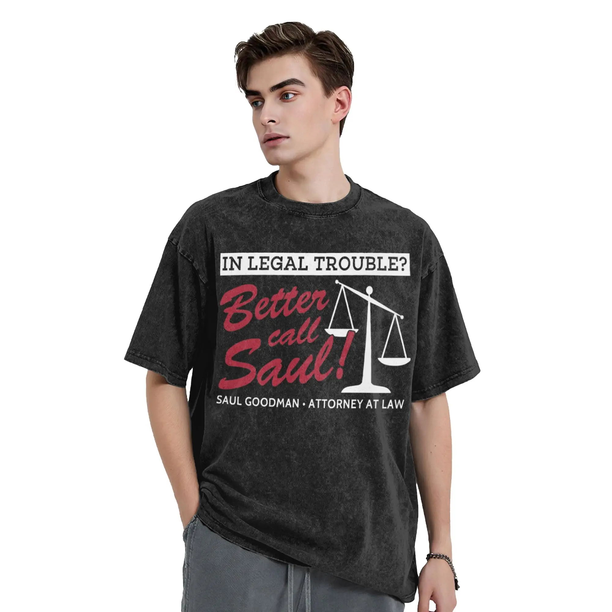 Better Call Saul T Shirt Hip Hop Washed 100% Cotton Oversize T-Shirt  Casual for Men Women Tops Streetwear Printed Tees