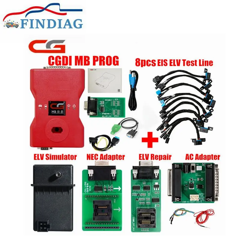 

EIS ELV MB Simulator Original CG MB CGDI Prog For Benz Key Programmer Support All Key Lost with Full Adapters ELV Repair Adapter