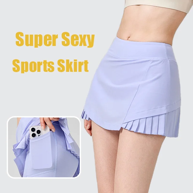 Cloud Hide Slim Sports Skirt for Lady Golf Tennis Skirts Women Plus Size Workout Fitness Shorts High Waist Running Gilrs Skort