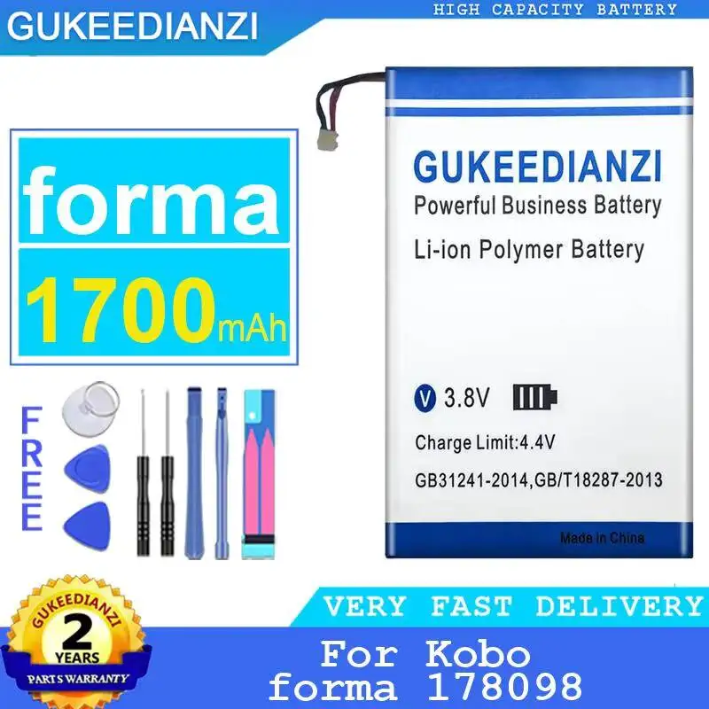 

1700mAh Good Low-Temperature Performance E-Reader Battery High Capacity For Kobo Forma 178098