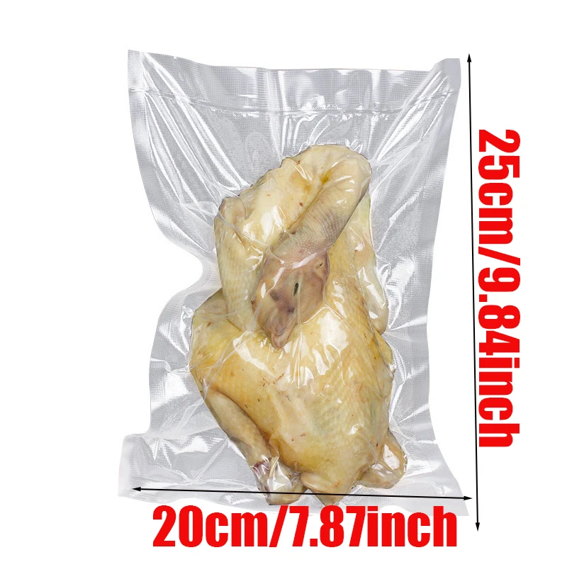 100PCS Vacuum Bags For Food Lot Packed Sealing Storage Bags Heated Freezer Bags Kitchen Food Transparent Cooked Food Bags image 6