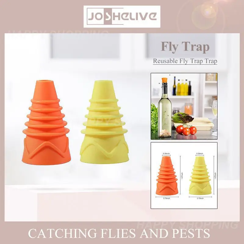 Fly Trap Trap Insect Funnel Shape Wasp Fly Fruit Fly Safe Non-Toxic Silicone Detergent Insect Trap