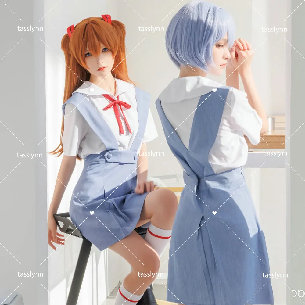 Abito JK blu originale Asuka garza Soryu Ayanami Rei Cosplay Ayanami Rei vestito dolce per le donne Costume di Halloween