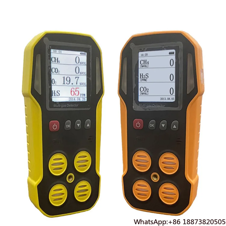 

Portable handheld pump Biogas Analyzer Measurement Gas Detector 100%vol CH4 CO2 H2S O2 digester biogas detection device