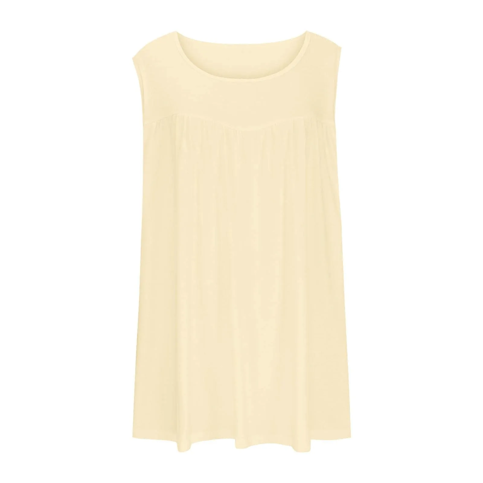 Ärmelloses, lässiges T-Shirt-Oberteil in Übergröße, Damenmode, einfarbig, Rundhalsausschnitt vorne, p[pelte Weste, lockeres Sommer-Tanktop