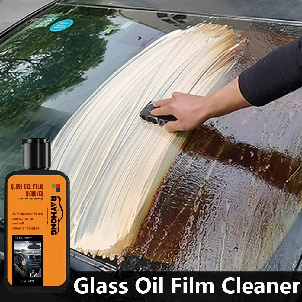 Motorcycle Glass Oil Film Remover Glass Polishing Compound Windshield Cleaner Car Glass Polishing Clear Window Auto Detailing