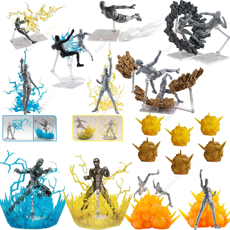 Грунтовая трещина, взрывная платформа, ударный эффект, Коллекционная модель, игрушки, молния, пламя, сделай сам, сборка сцен, эффект, кронштейн, основание