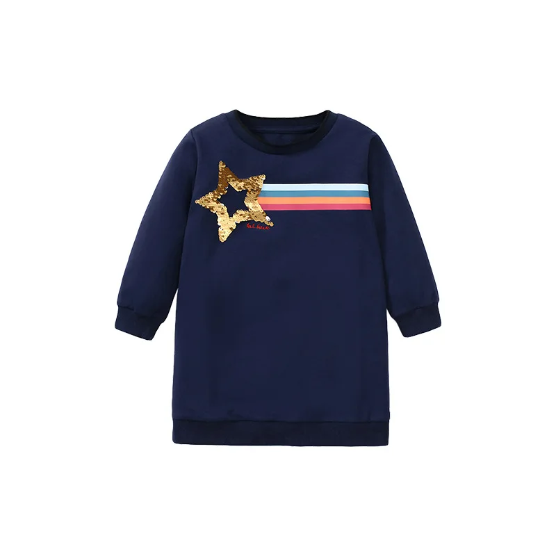 

Children's Sweatshirt Dress Autumn New Long Sleeve Children's Dress Home Casual Children's Dress