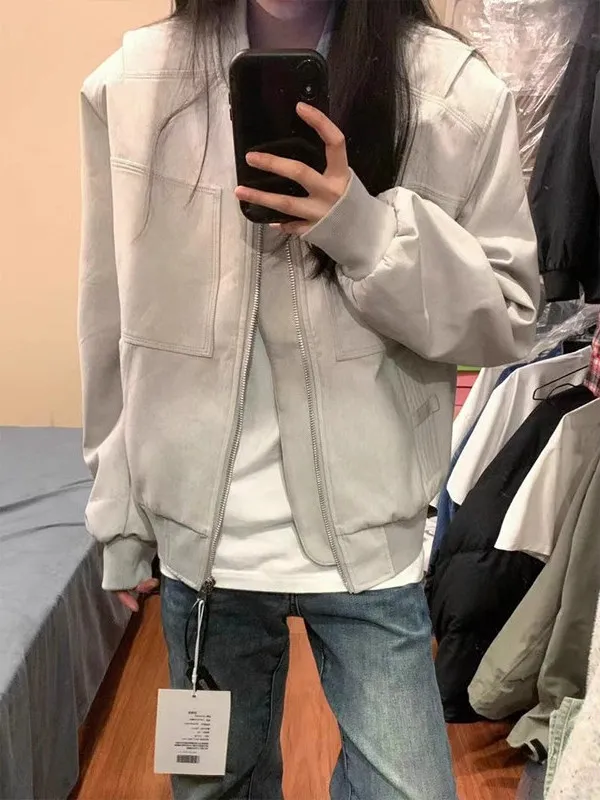 

Мужская бейсбольная куртка в американском ретро-стиле Cleanfit, весна-осень, новый модный дизайн, уличная одежда, свободный крой, винтаж...