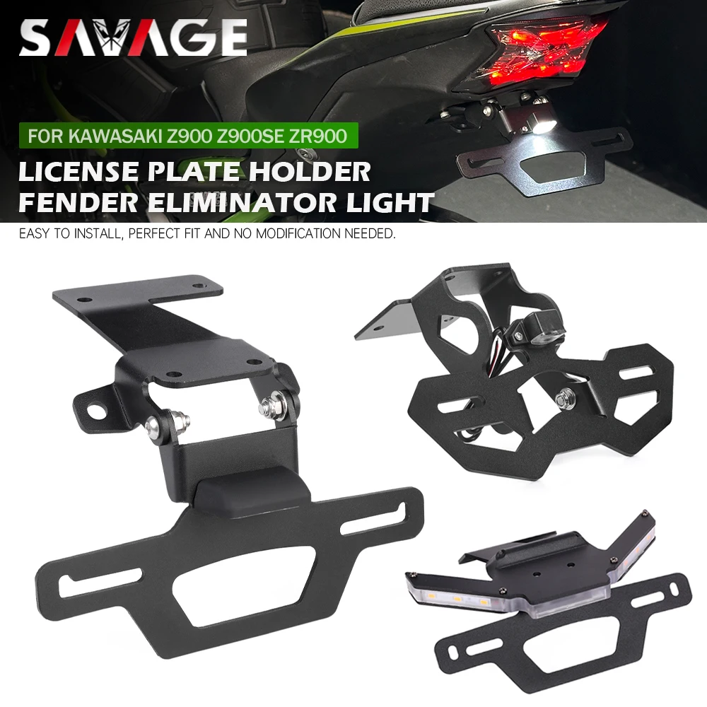License Plate Holder For KAWASAKI Z900 Z900SE 2017-2024 Z 900 SE Motorcycle Tail Tidy Frame Fender Eliminator LED Light Blinker