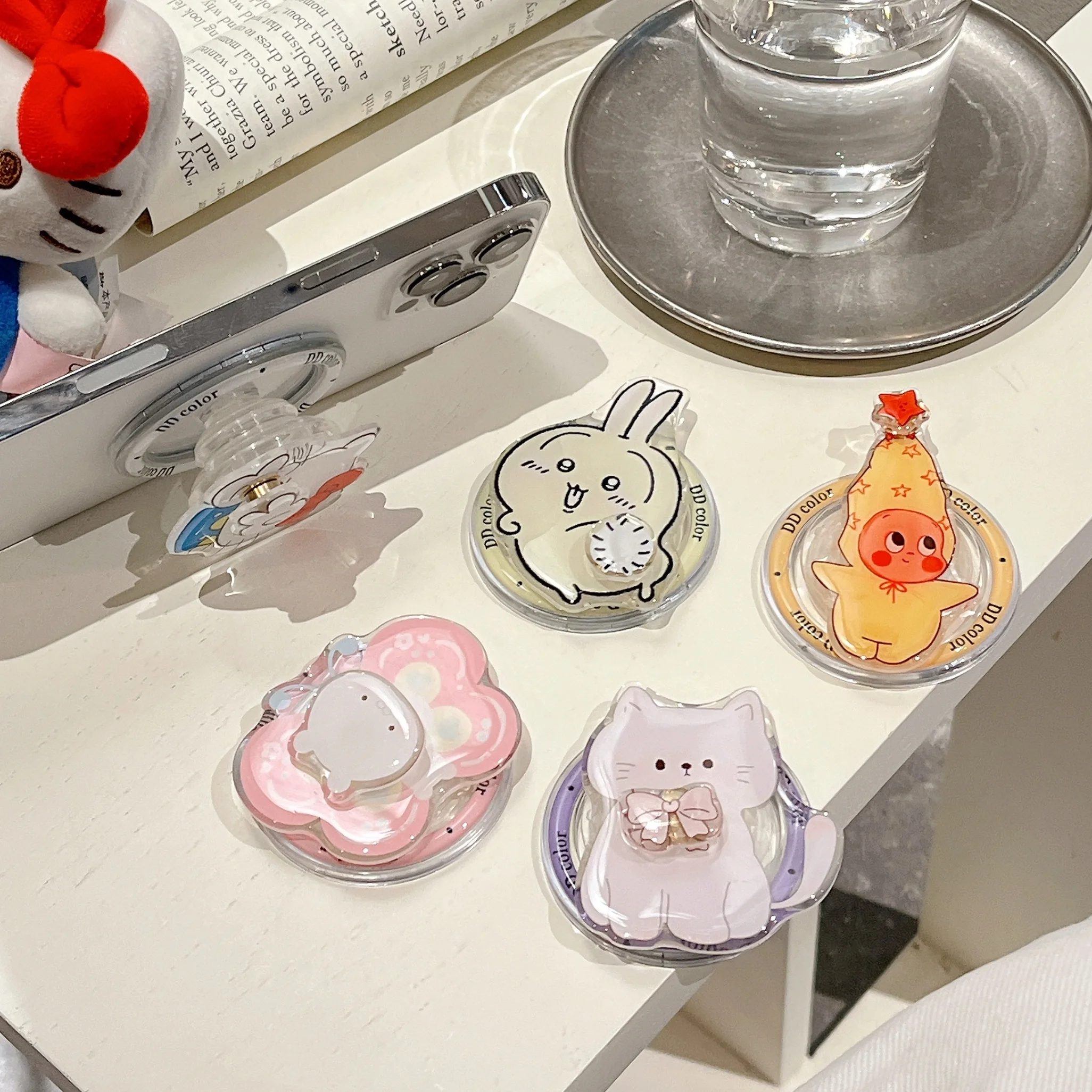 

Новый магнитный кронштейн Ins, подходит для Magsafe, сильная адсорбция, ленивый настольный кронштейн для телефона для IPhone 17, Samxing Xiaomi