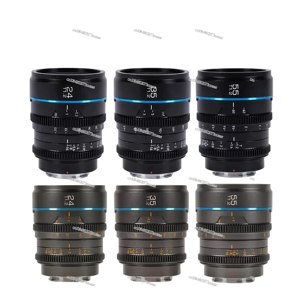 T1.2 S35 Cine Lens with Large Aperture for Sony E, Fuji XF, Canon RF, M4, 3 Mount Cameras, 24mm, 35mm, 55mm