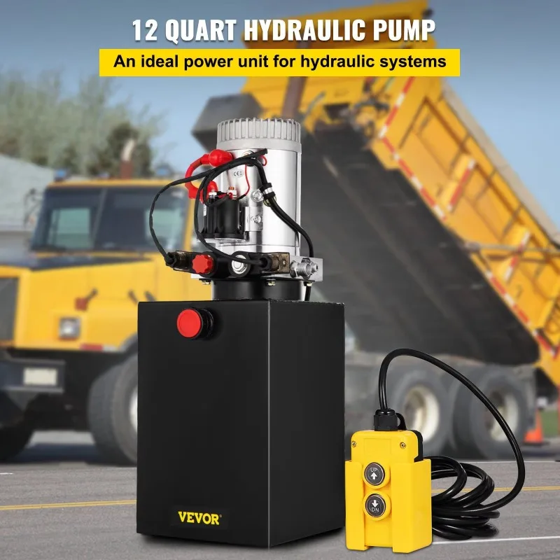 12V DC Double Acting Hydraulic Power Unit 3200PSI 3KW For Dump Trailer And Car Lift Applications
