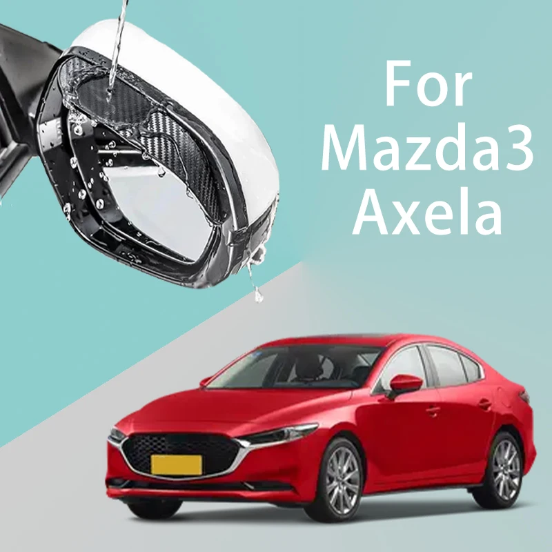 

FOR Mazda3 Axela Car Rearview Mirror Rain Eyebrow Visor Carbon Fiber Side Automotive exterior protection