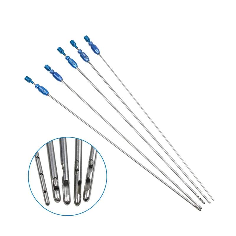 

Liposuction Cannula Liposuction Needle Porous Injection Needle Fat Remove Cannula Liposuction Instrument with Cleaning Tube 5pcs