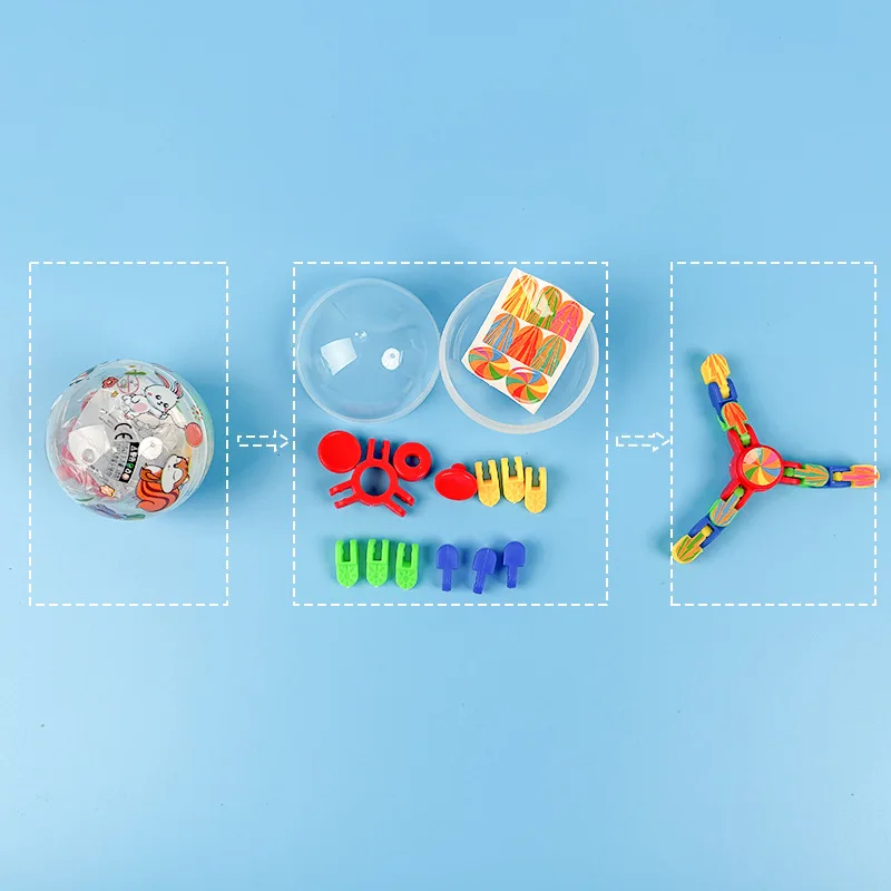 100pcs/bag 50mm capsule ball mixed style prize twisted egg with toy for Arcade Coin-operated Toy Vending Machine