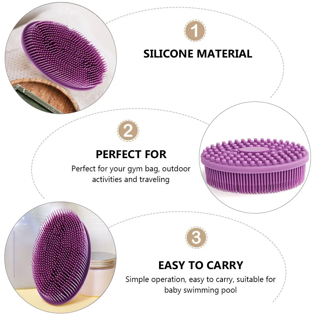 

Baby Silicone Shower Brush Hypoallergenic Gentle Bath Scrubber for Newborns Deep Cleansing Exfoliator for Sensitive Skin