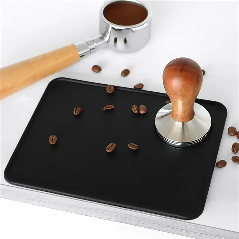 Tappetino antimanomissione per caffè tappetino antiscivolo per bordi angolari Bar per ufficio tappetino per caffè Espresso in Silicone per uso domestico accessori per caffè