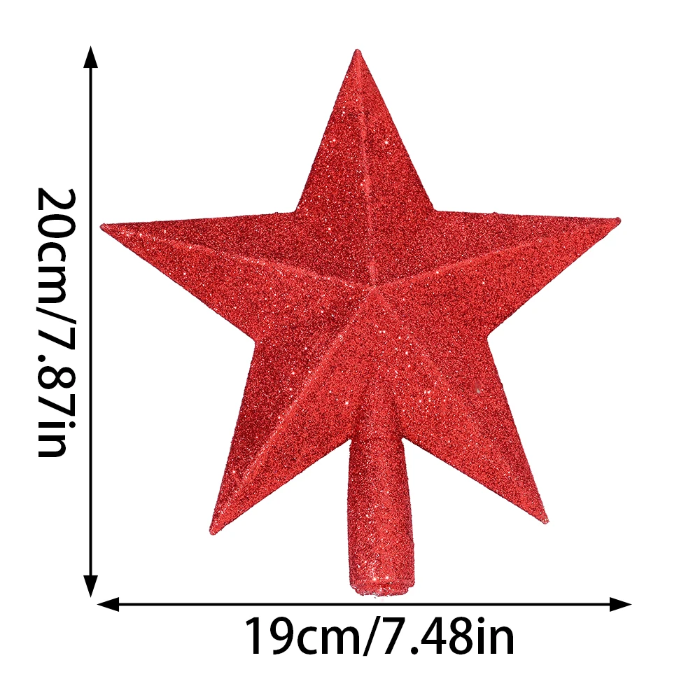 1Pc Glitter Plastic Star Tree  - Star Tree Topper ulasan dan harga