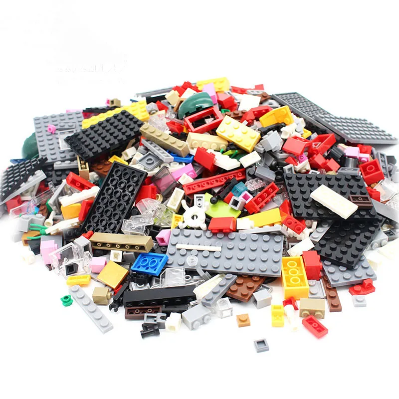 500-1500g DIY MOC Random Assembly Building Blocks Bulk Basic Parts Classic Model Bricks Creative City Sets Kid Educational Toys